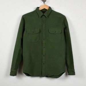 J. Crew Green Heavyweight Chamois Workshirt M